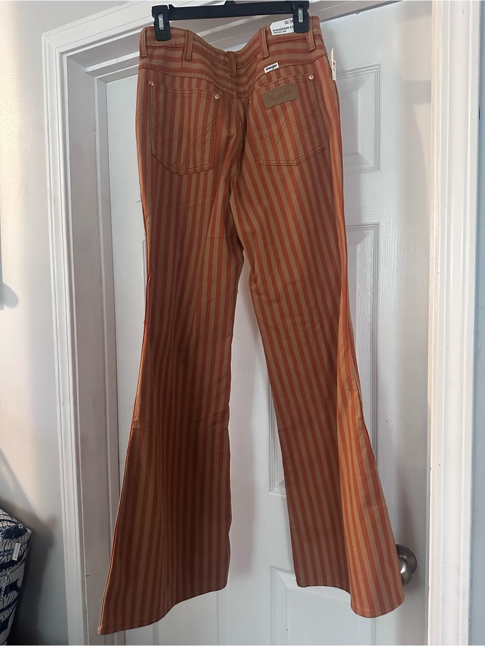 Wrangler Rust and Tan Striped Flare Pants - Picture 4 of 4